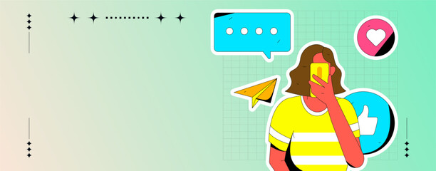 Business People Flat Vector Concept Operation Hand Drawn Illustration
