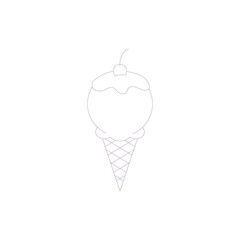 Ice cream cone PNG image icon with transparent background