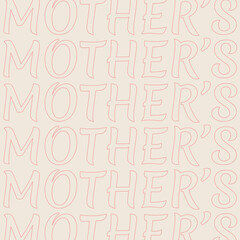 Mother's seamless pattern illustration