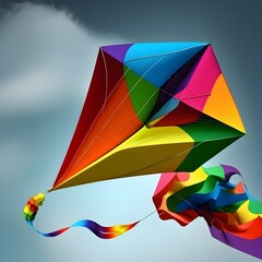 colorful kite created using AI Generative Technology