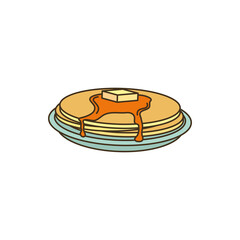 Pancakes PNG image icon with transparent background