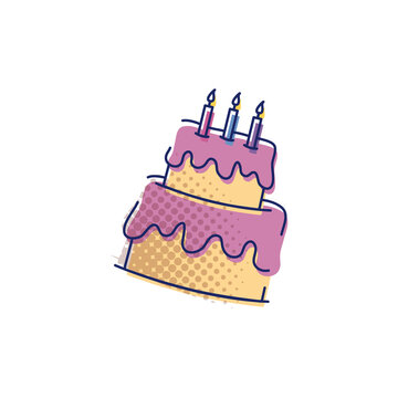 Cake PNG image icon with transparent background