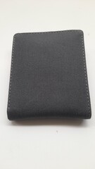 black leather wallet top view on white background. fashion background concept, style, lifestyle, shop, store, market, cloth, clothing, clothes, design, money, pockets, elegant, currency, cash,designer