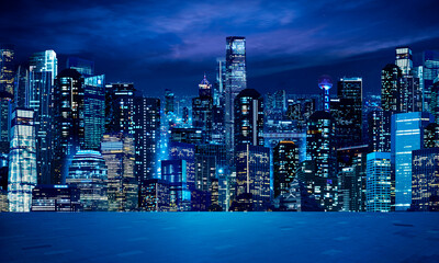 cyber city background, night city background