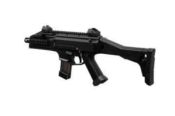 A modern automatic carbine chambered for 9mm pistol caliber. Weapons for the police, army and...