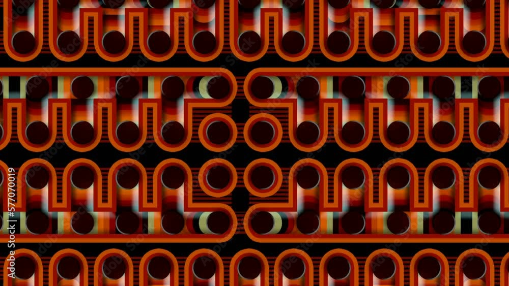 Leinwandbilder Abstract cartoon pipeline in motion. Futuristic background. Modern art design. 3d rendering digital animation. 4K, Ultra HD resolution