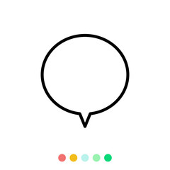 Fototapeta premium Speech bubbles linear vector element, Text balloon, Vector icon.