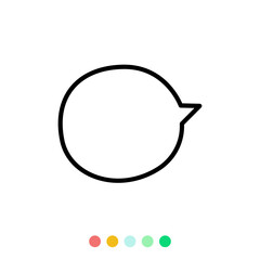Speech bubbles linear vector element, Text balloon, Vector icon.