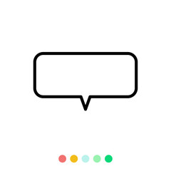 Speech bubbles linear vector element, Text balloon, Vector icon.