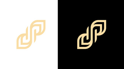 letter dp logo boutique fashion beauty monogram vector icon style Design template