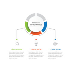 Presentation business infographic template with 3 options. Vector illustration.