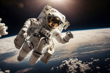 Obraz na płótnie Canvas Astronaut in space. Generative AI.