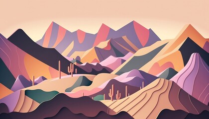 vibrant illustration of a landscape