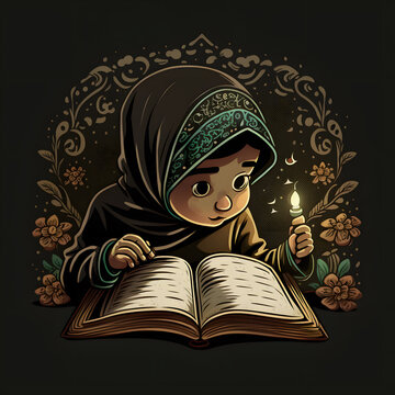 Child Reading a Book 