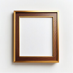 Fototapeta premium Blank canva with wooden frame