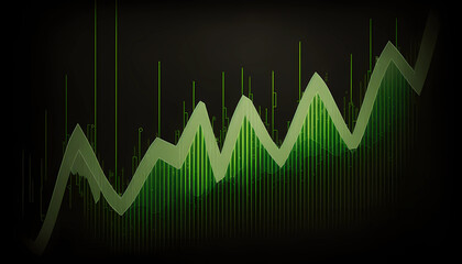 Green chart line going up