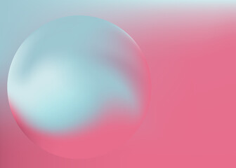 Cover with a gradient background and holographic sphere 