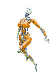 cyborg girl comic pose one