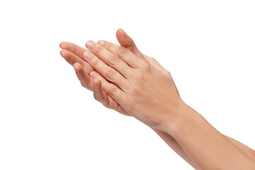 hands clapping or rubbing hands or washing hands - obrazy, fototapety, plakaty