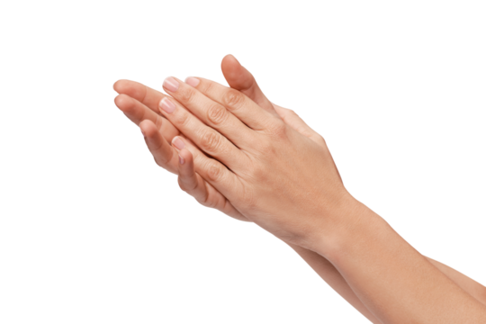 hands clapping or rubbing hands or washing hands