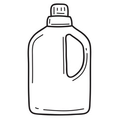 detergent bottle cleaning doodle