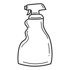 spray bottle cleaning doodle