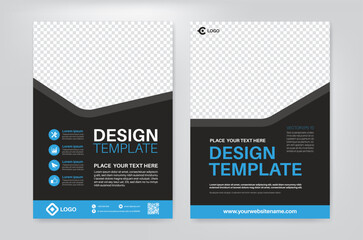 Blue corporate business Leaflet/ poster/ flyer / cover concept / Brochure / Vector template design in A4 size