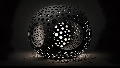 A 3D round ball with artistic features