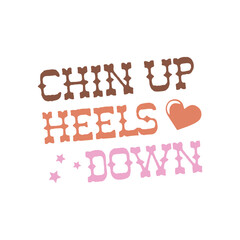 chin up heels down