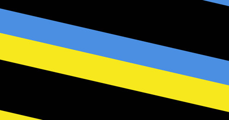 Image of blue and yellow lines changing into flag of ukraine
