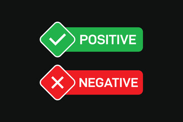 Positive Negative checkmark design.