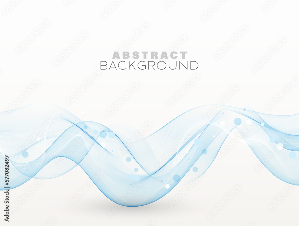Poster wave with shadow. abstract blue lines on a white background. curved wavy line, smooth stripe. design