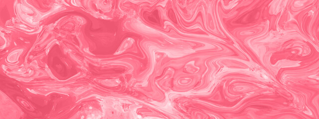 Luxury white red marble texture pattern background for your design. Beautiful fluid abstract paint background.