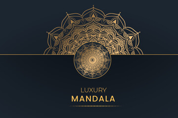 Luxury Mandala Background Design With Floral Ornament Pattern, Wedding Invitation Card Template