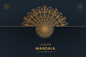 Luxury Mandala Background Design With Floral Ornament Pattern, Wedding Invitation Card Template