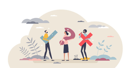 Online reputation and web company good fame management tiny person concept, transparent background. Positive business feedback and trust ranking after user and customer experience illustration.