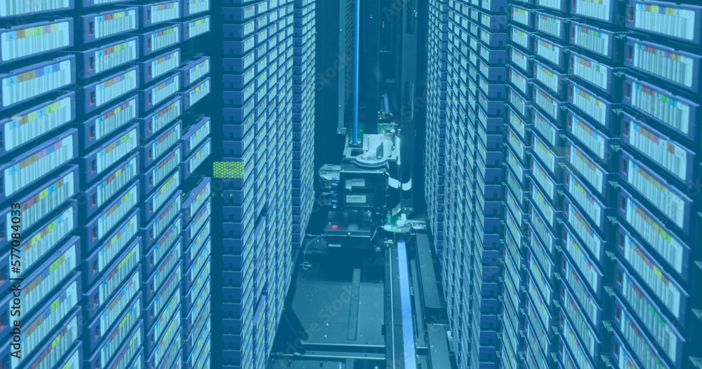 Poster image of data processing over server room