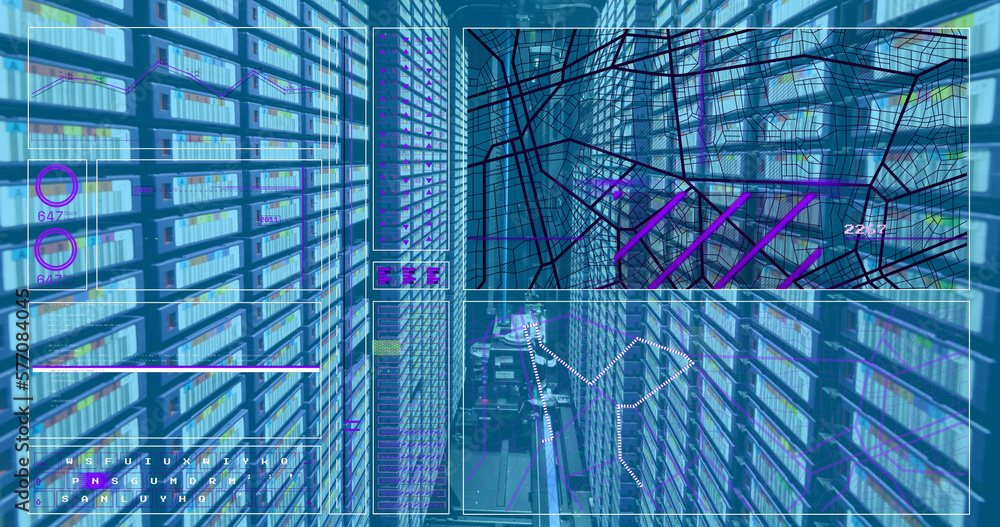 Poster image of data processing over server room