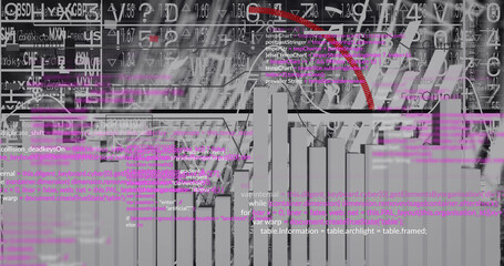 Image of scope scanning and data processing on black background