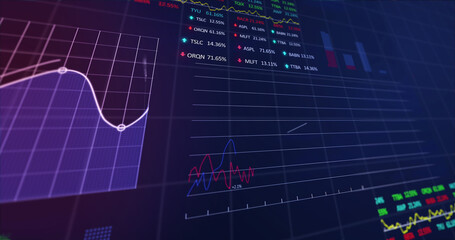 Image of financial data processing over grid