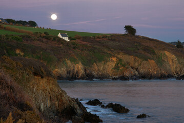 Mondnacht bei Raguenez in der Bretagne