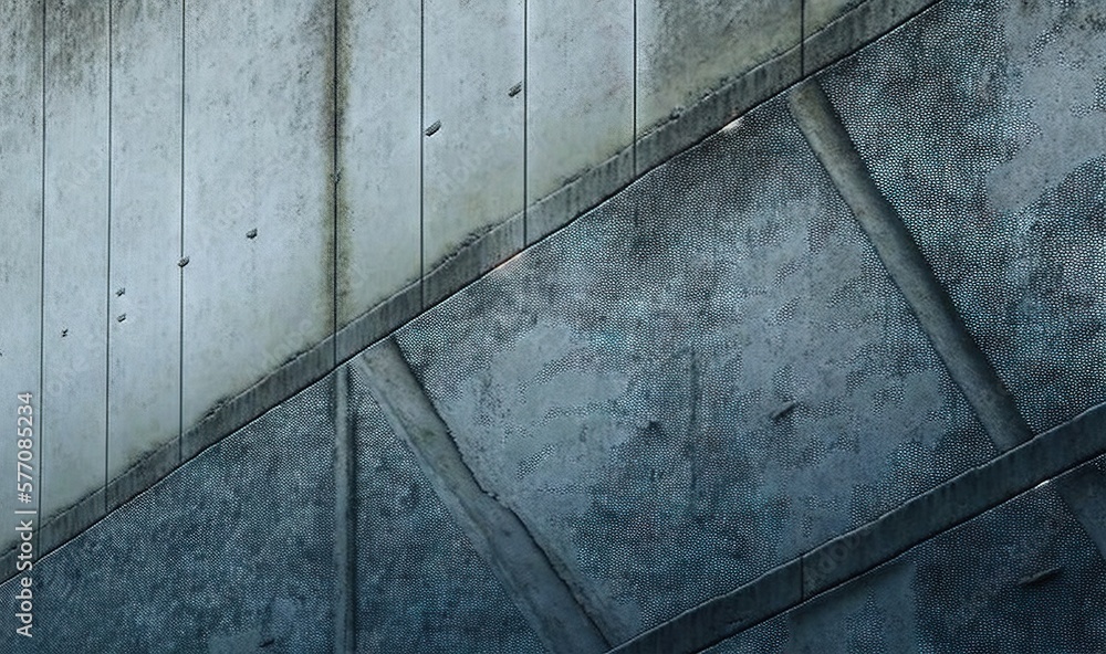 Poster a wall that has a clock on the side of it. generative ai