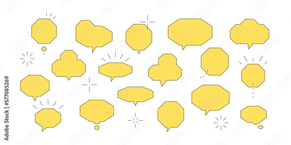 Poster minimalist line art bubble text for text