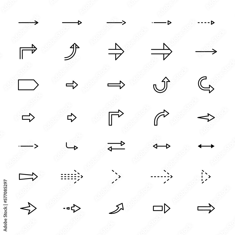 Aufkleber collection of simple arrow icon design