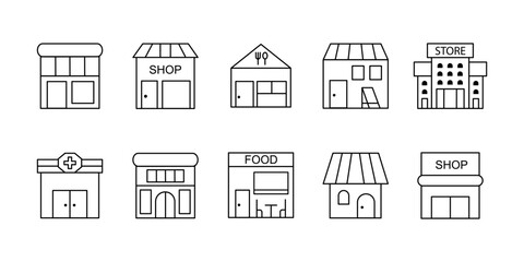 Set of building icon design
