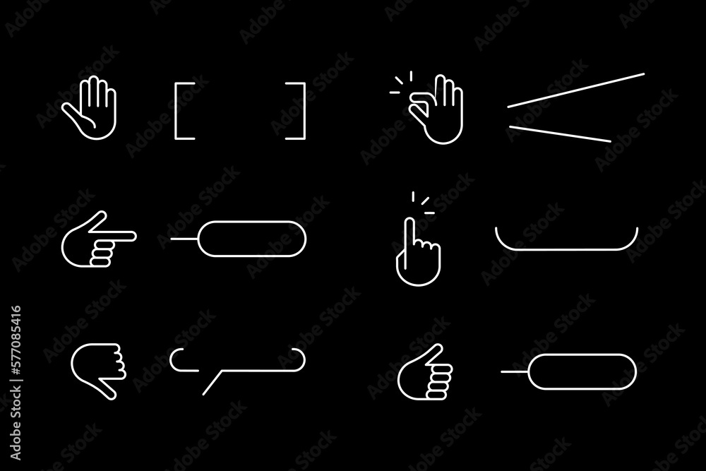 Poster Hands with stroke for copy space