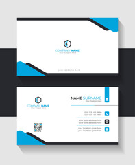 Simple and Clean Blue and White Business Card Template