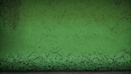 Muro de Hormigón con Superficie Rugosa en Color Verde, IA Generativa