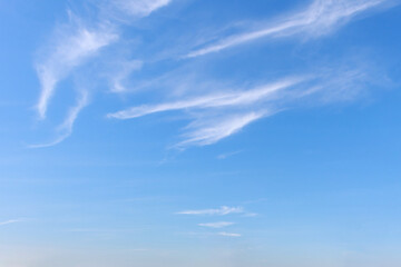 beautiful blue sky with clouds background