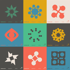 Universal trendy geometric shapes set